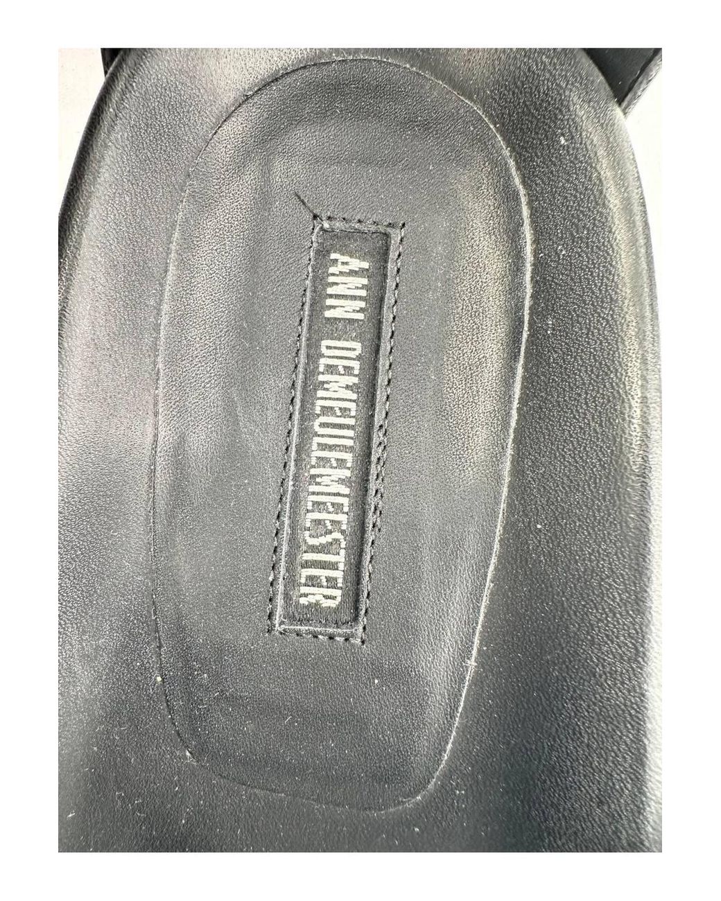 Ann Demeulemeester Black Preloved Belted Ankle Wrap Sandals