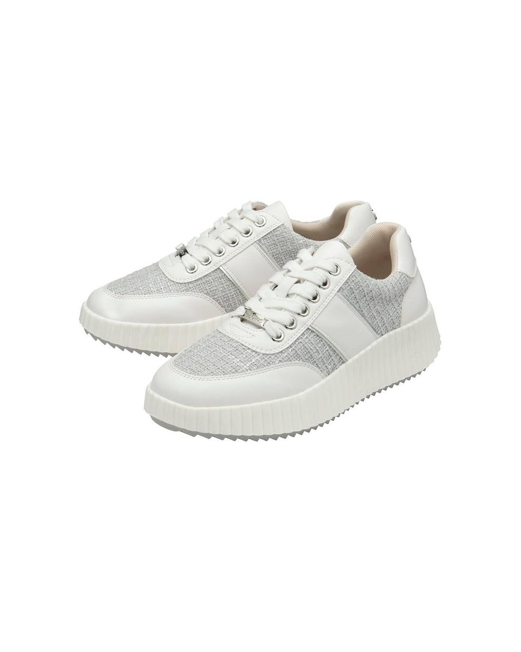 Lotus White 'Adira' Lace-Up Casual Shoes
