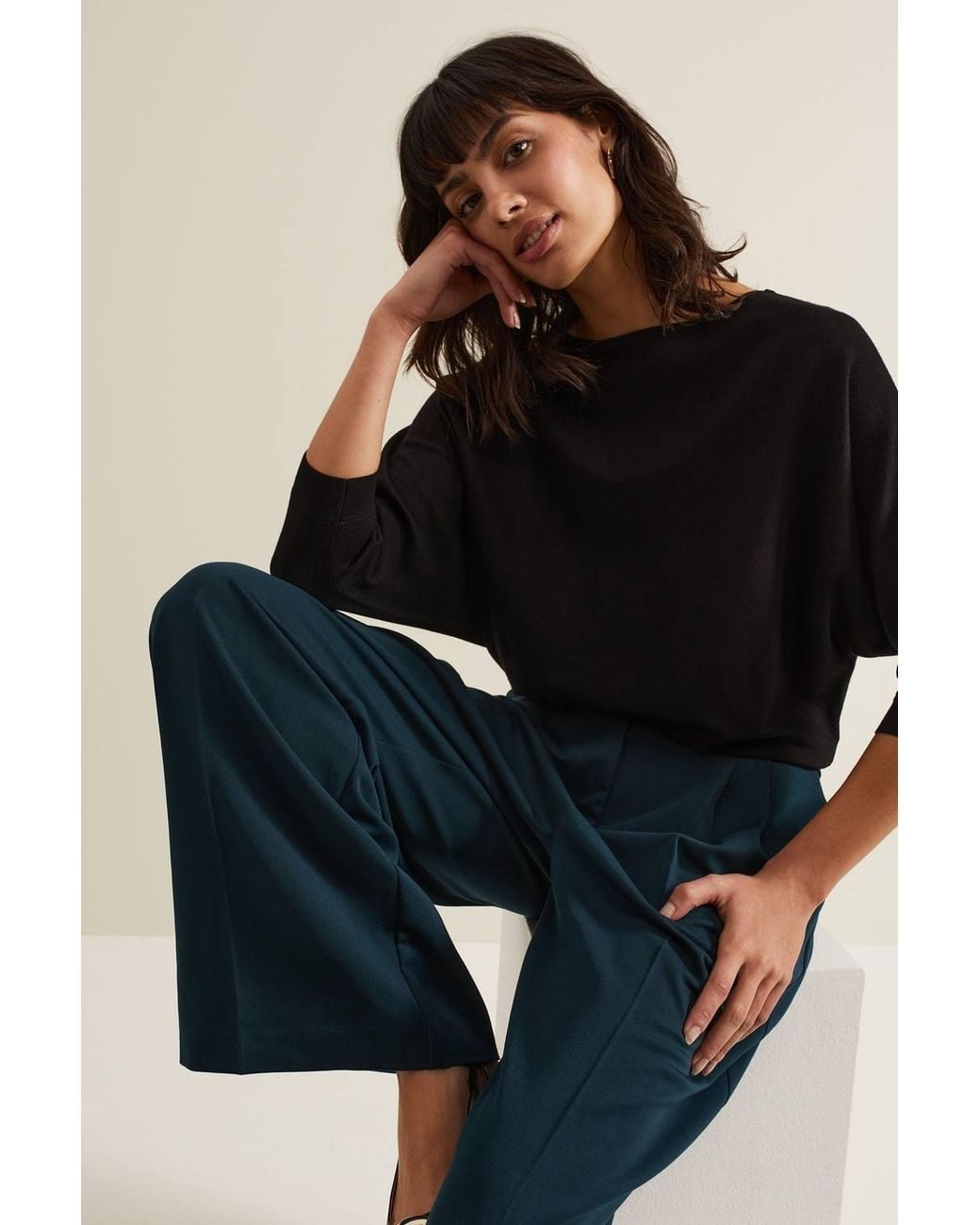 Phase Eight Black Cristine Knit Jumper