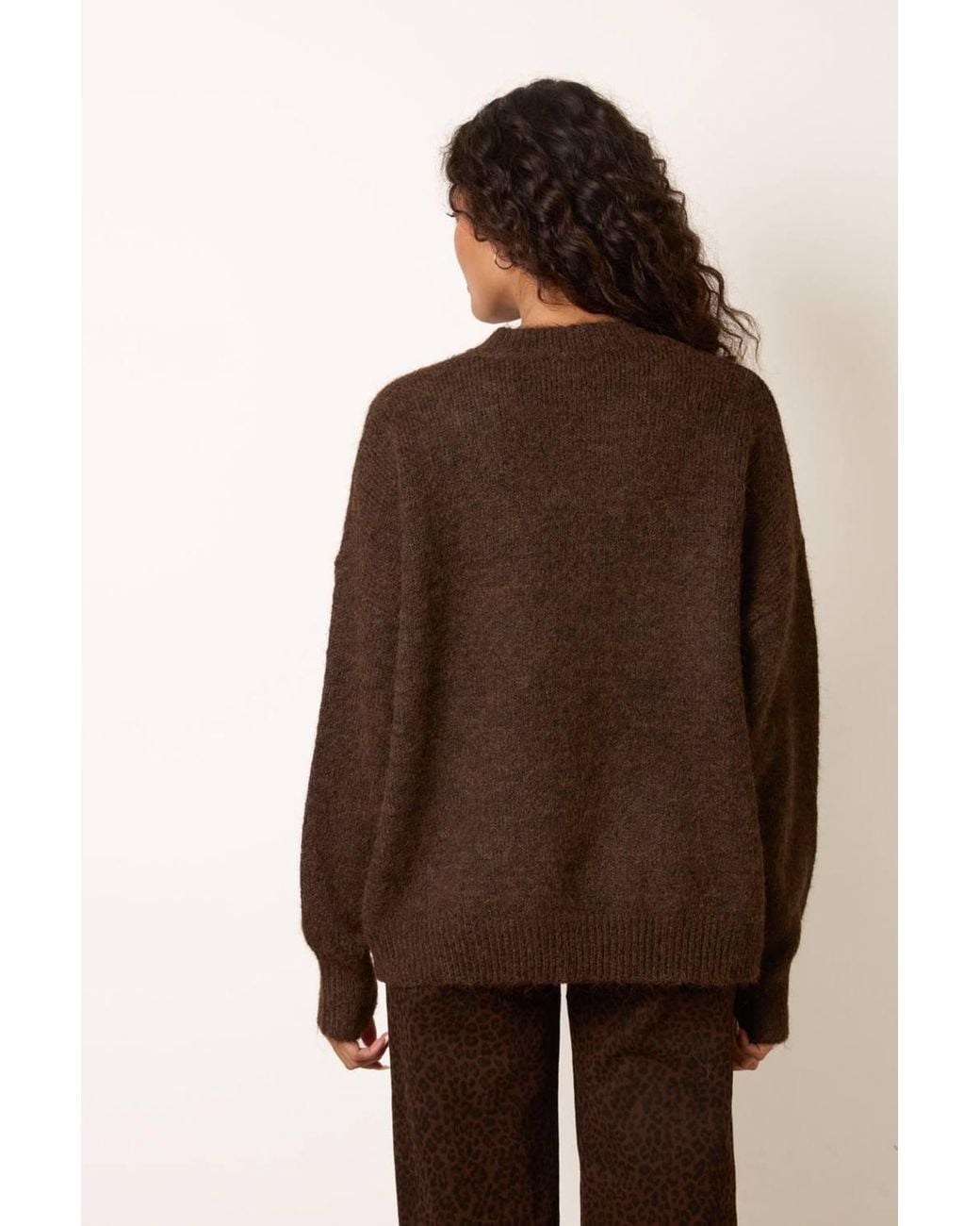 Blue Vanilla Brown Long Sleeve Round Neck Jumper