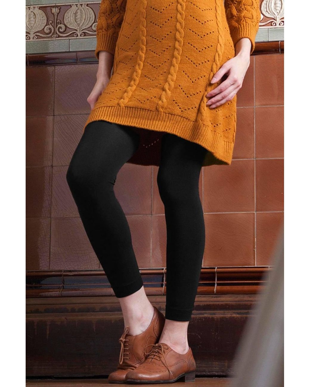 Heat Holders Black Thick Winter Warm Fleece Lined Thermal Leggings