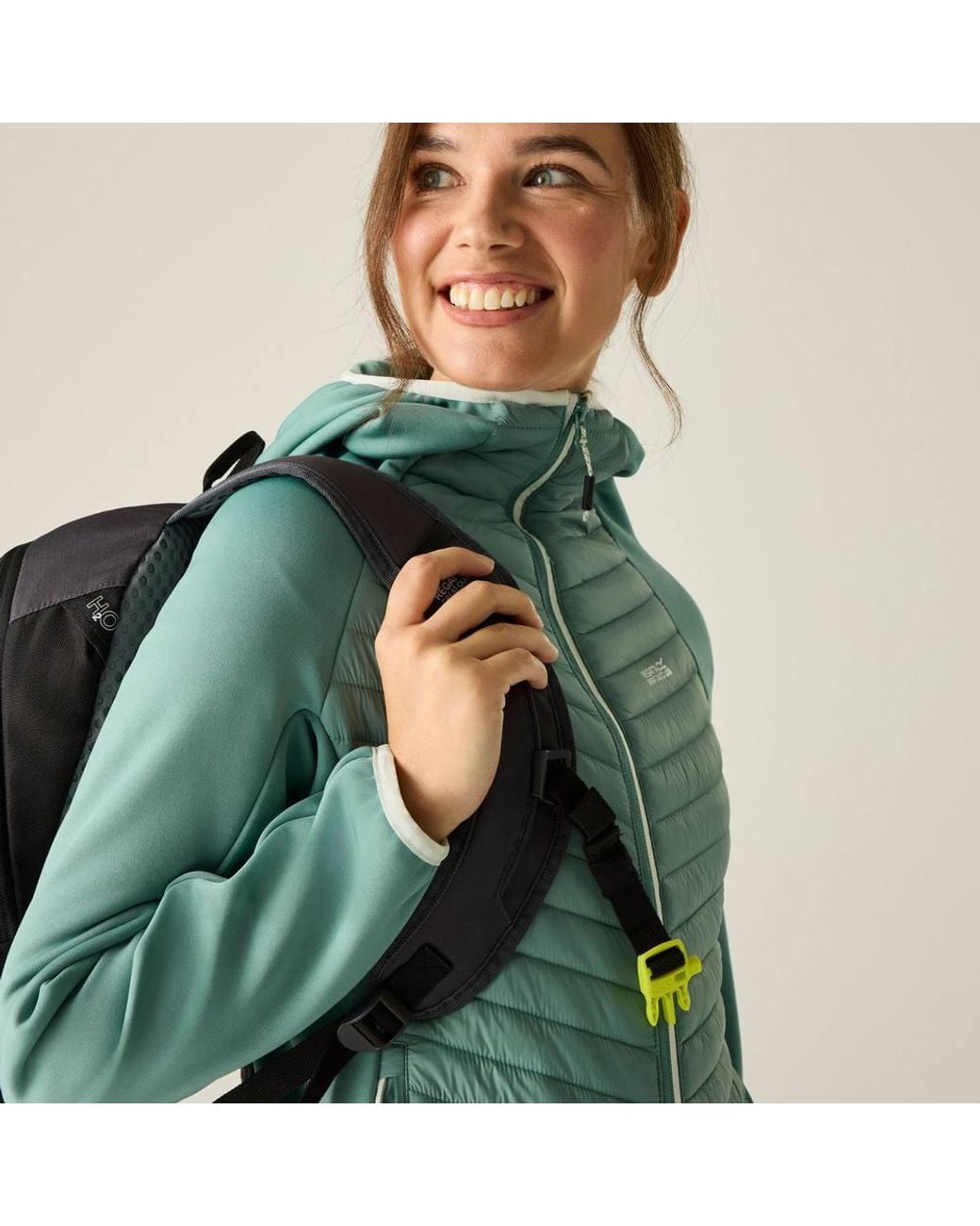 Regatta Green Andreson Stretch Water-Repellent Hybrid Quilted Jacket