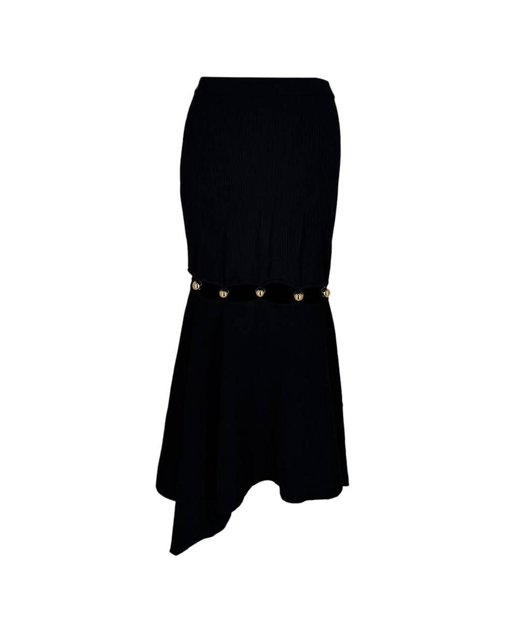 Alexander Wang Black Preloved Knitted Midi Skirt
