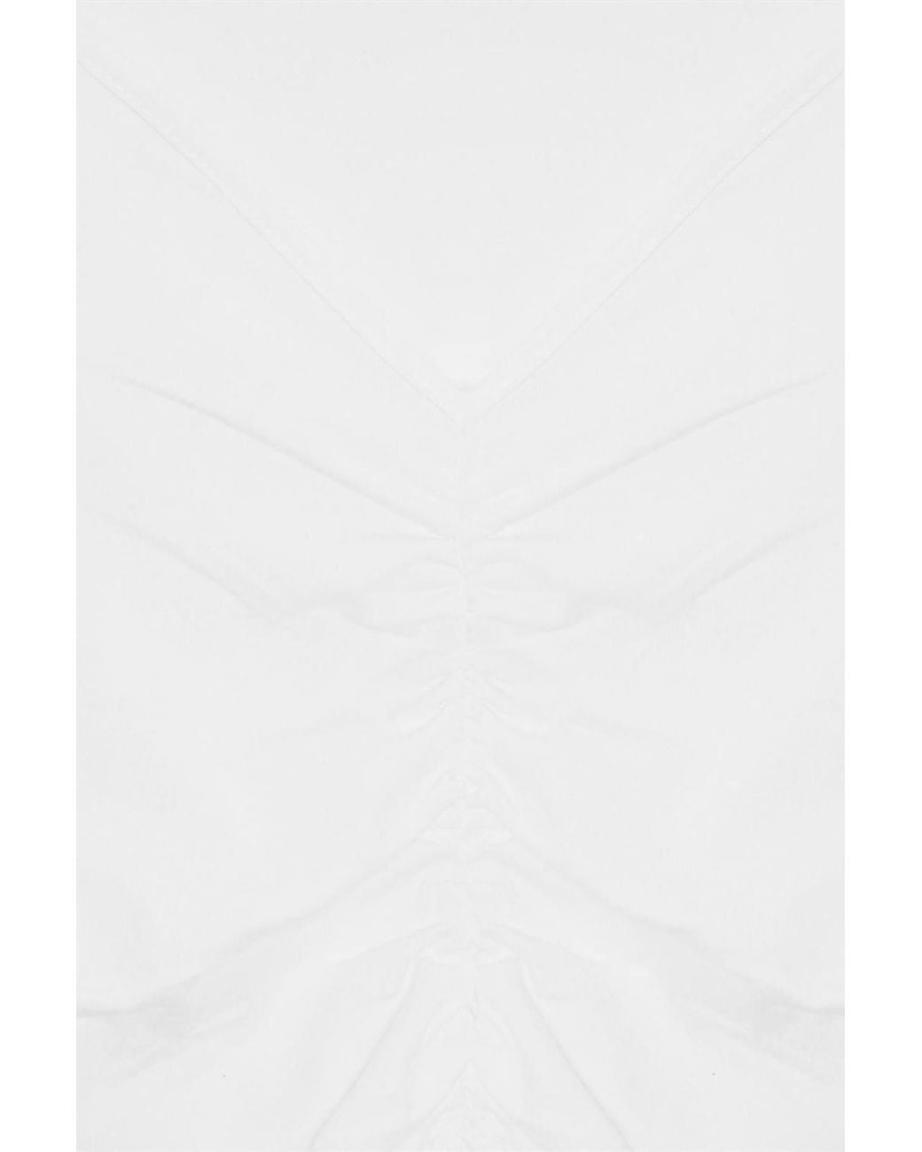 Dilvin White Slim Fit V-Neck Jersey Blouse