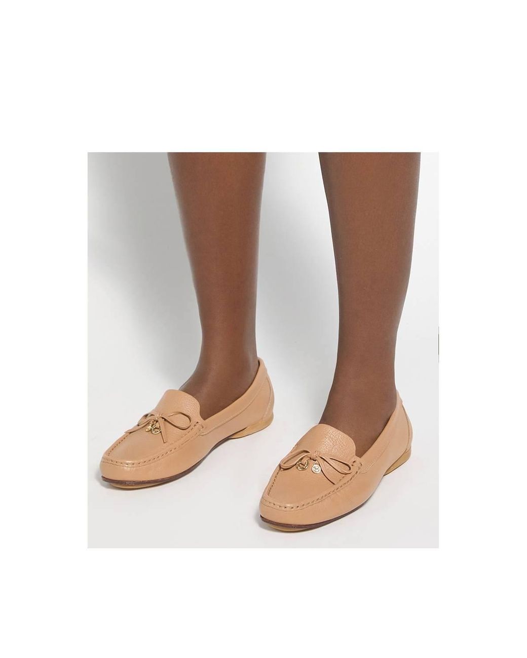 Dune White Wide Fit 'Grip' Leather Loafers