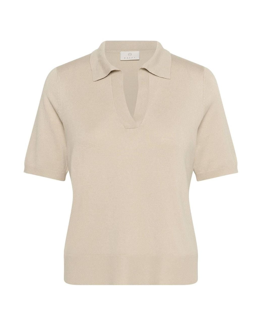 Kaffe Natural Kalizza Short Sleeves Polo Pullover