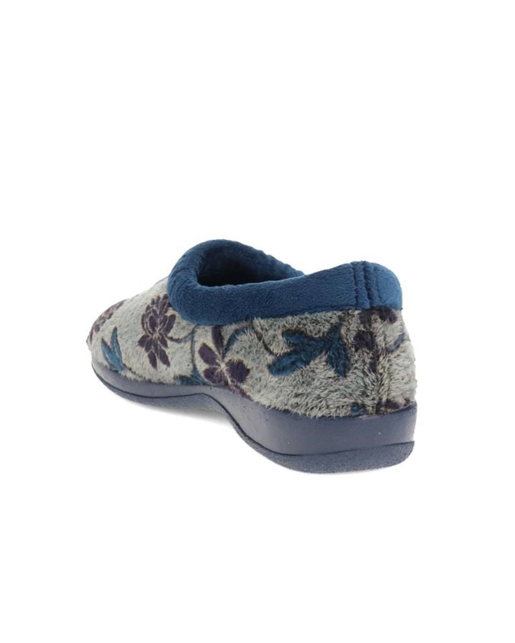Pavers Blue Faux-Fur Full Slippers