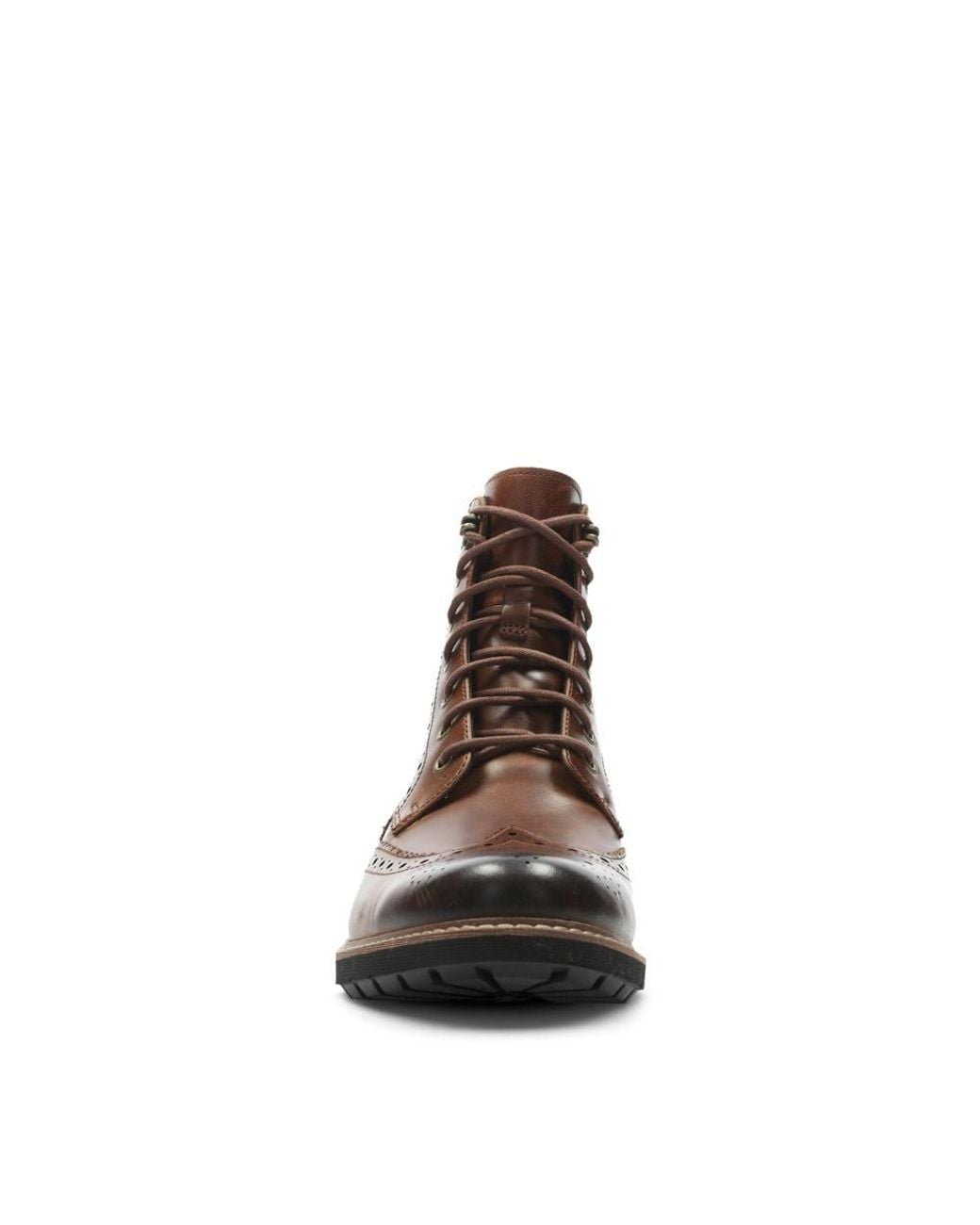 Clarks Brown Batcombe Lord Dark Tan Leather Ankle Boots, Lace Up for men