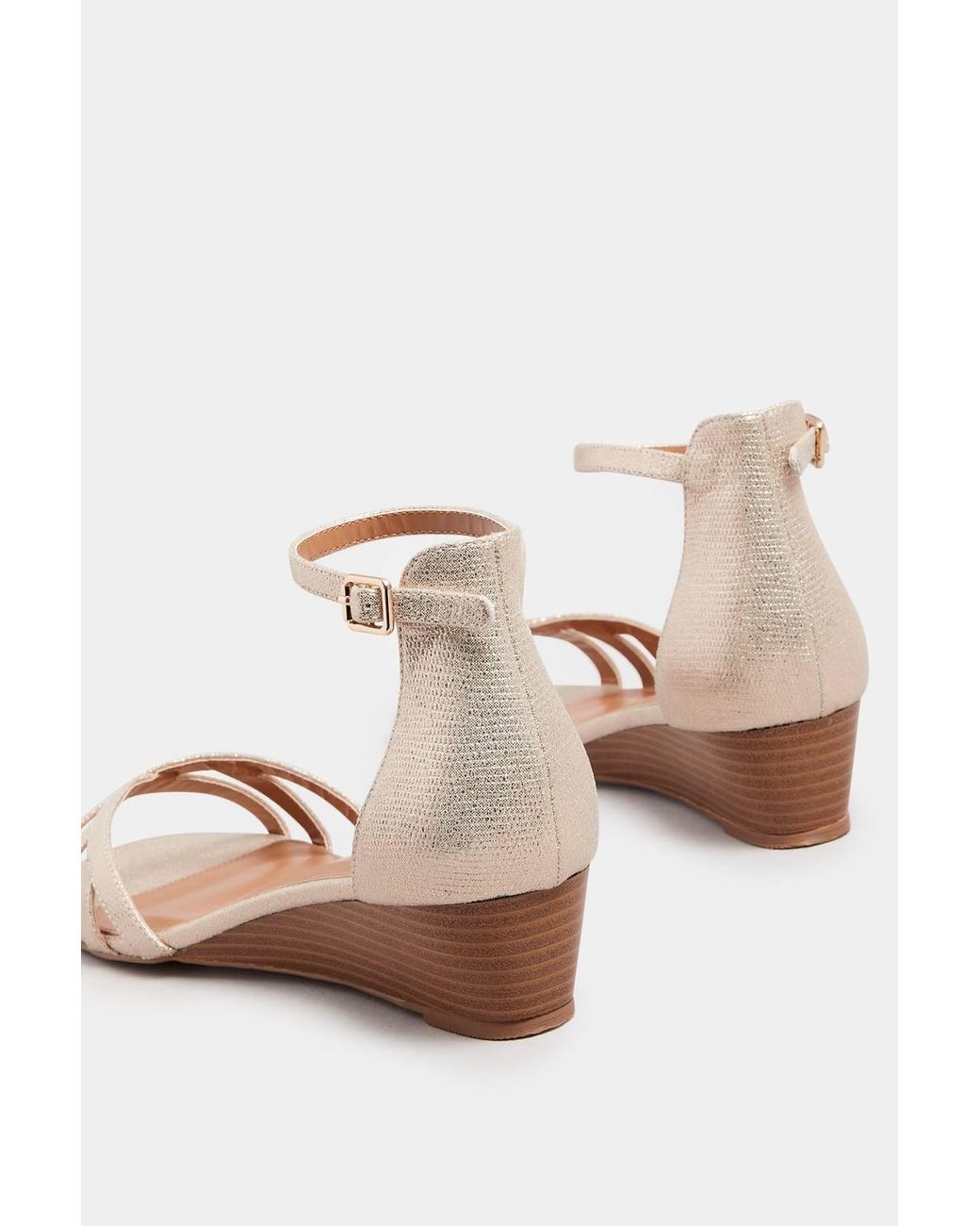 Long Tall Sally Natural Heel Wedge Sandals