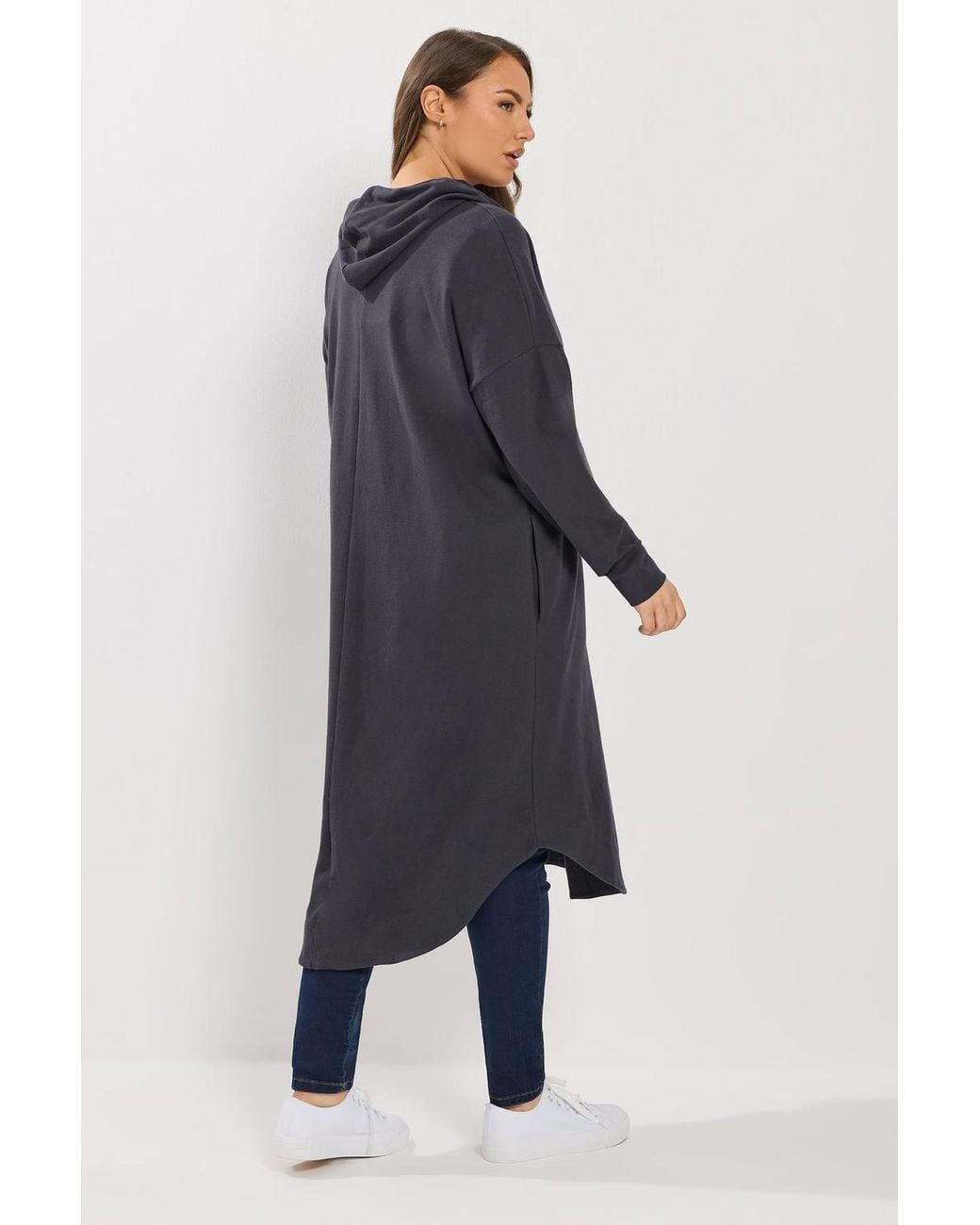 Yours Blue Hooded Maxi Jacket