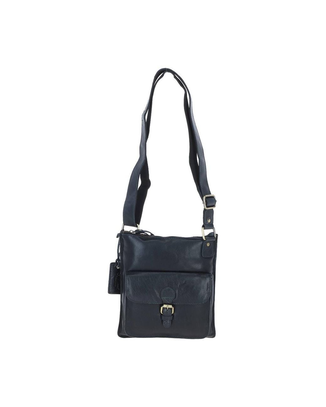 Ashwood Leather Blue Vintage Small Leather Shoulder Bag