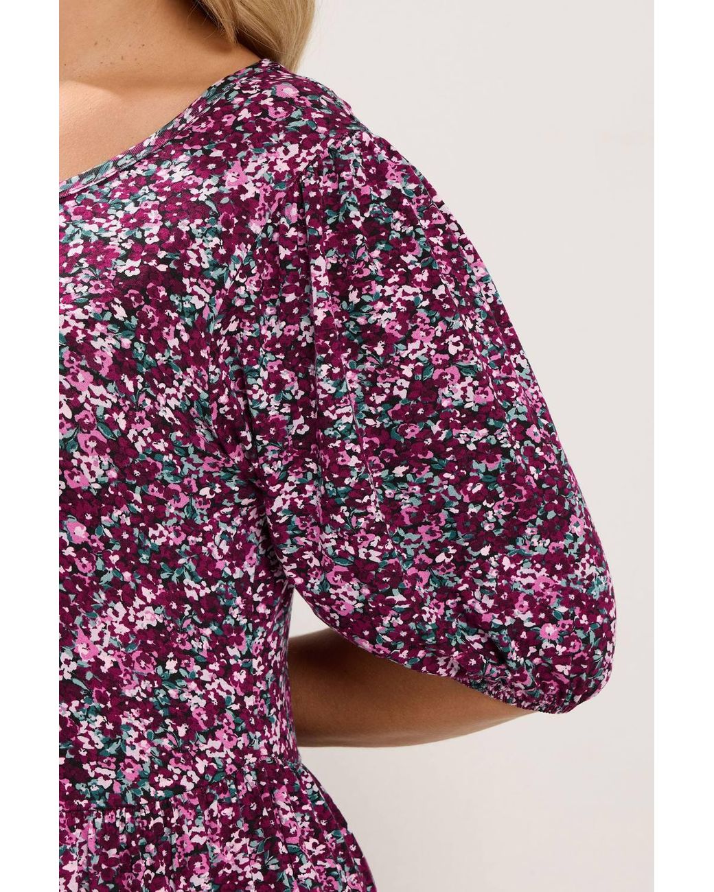 Yours Purple Floral Print Maxi Dress