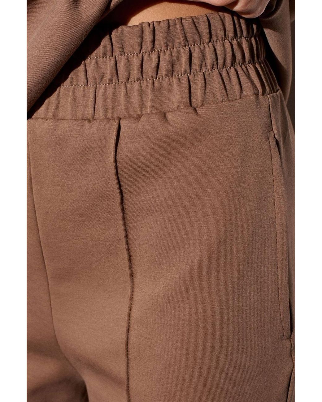 Dilvin Gray Wide-Leg Knit Trousers