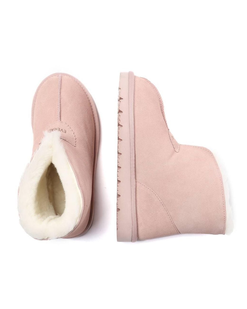 EverAu Australia Pink Real Sheepskin Owl Ankle Slippers W/ Eva Sole
