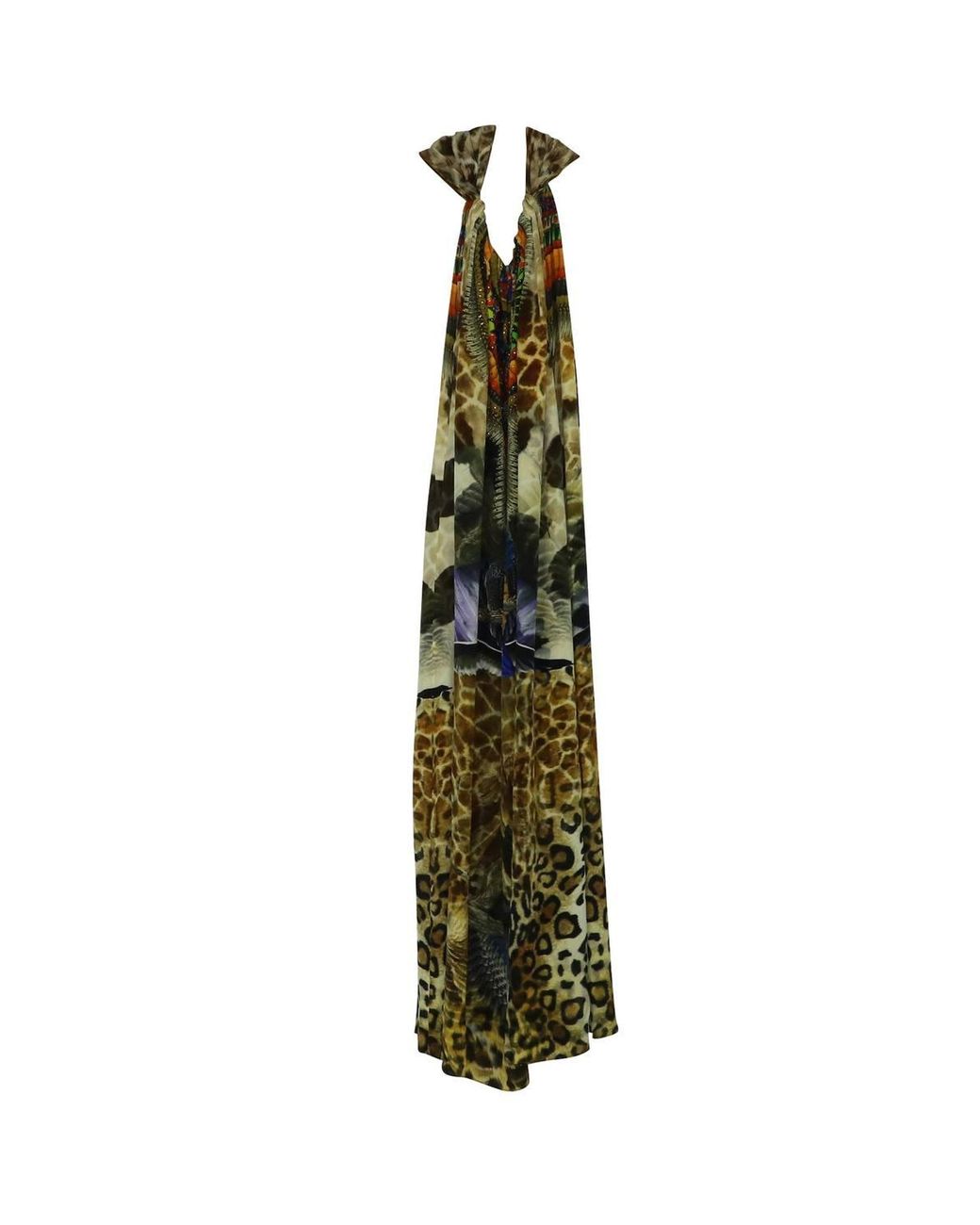 Camilla Green Preloved Eagle & Leopard Print Maxi Kaftan