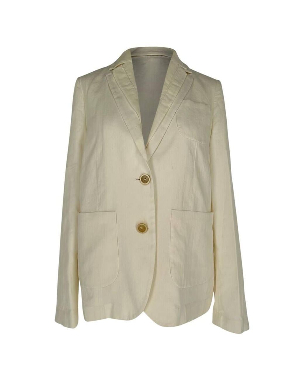 Brunello Cucinelli Green Preloved Single-Breasted Blazer W/ Pockets Linen