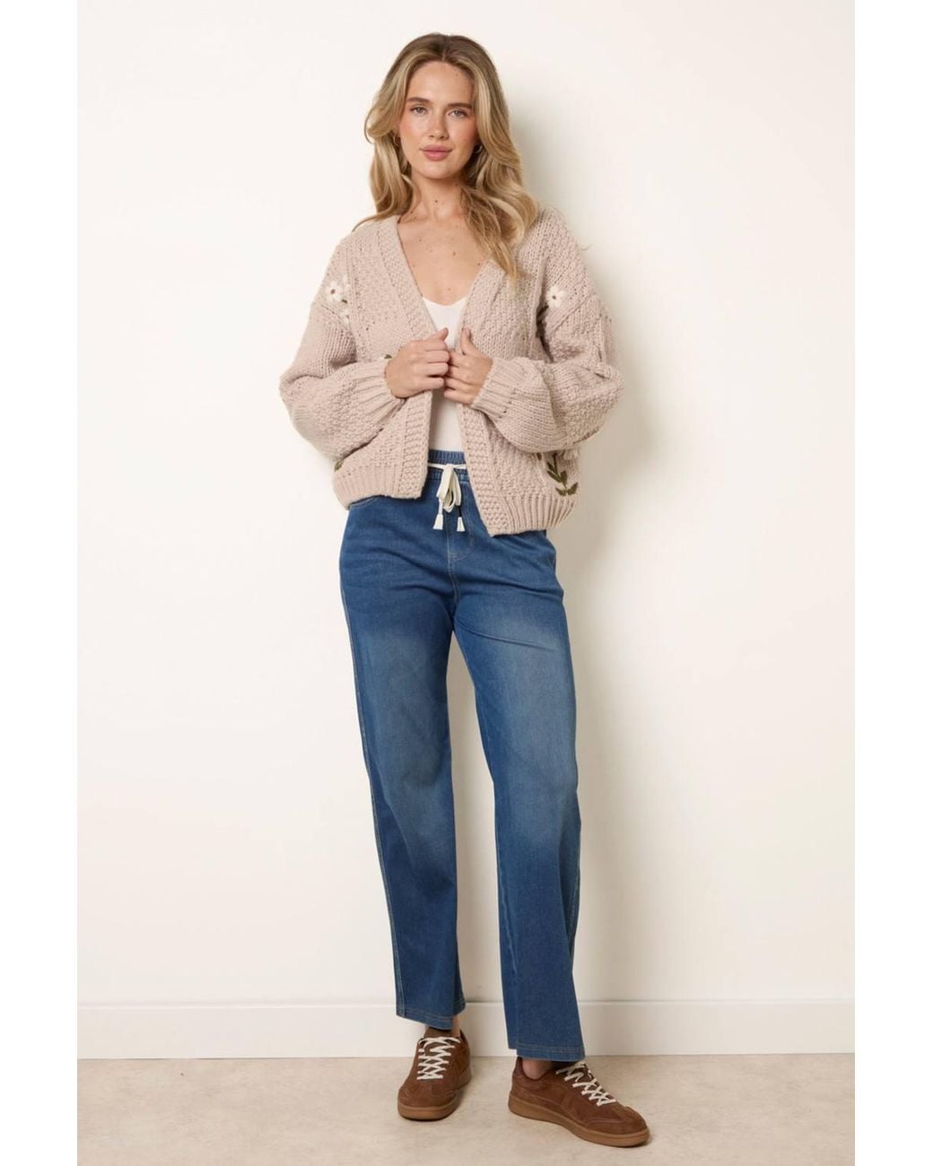 Blue Vanilla Blue Long Sleeve V-Neck Cardigan