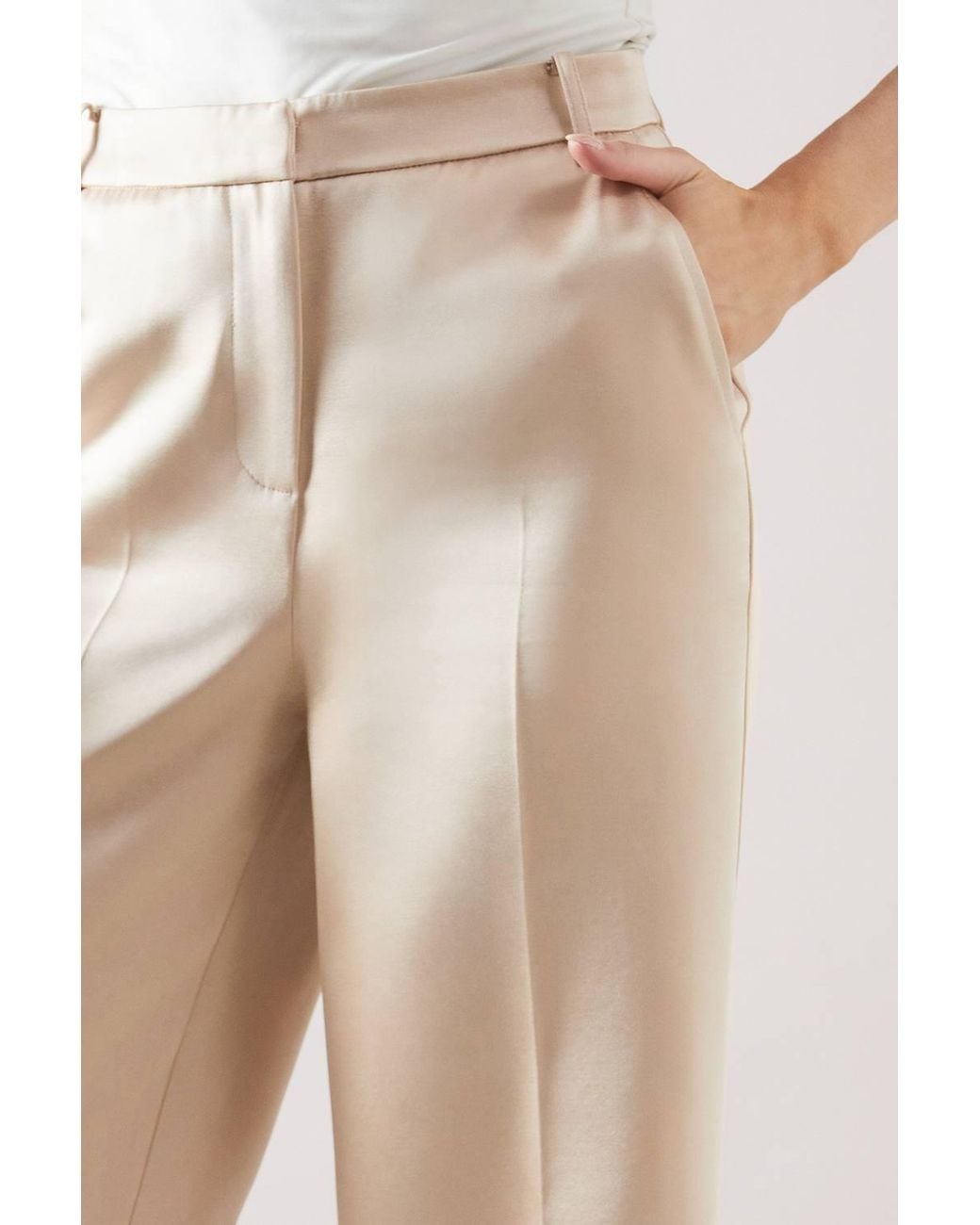 Wallis Natural Square Cut Ankle Grazer Trouser
