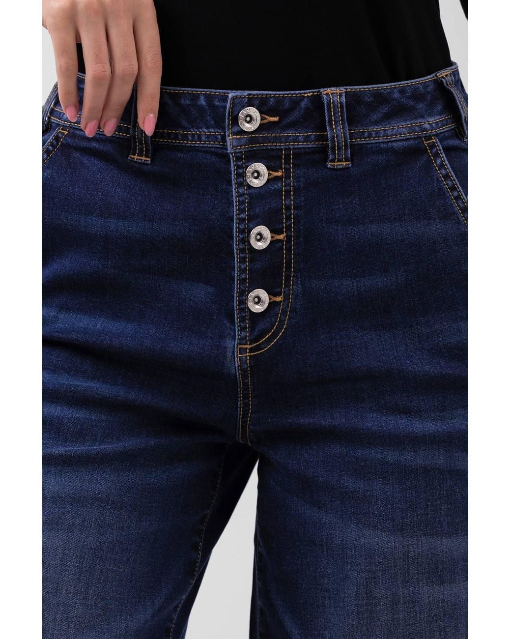 Enorsia Blue Wide Leg Culottes Jeans