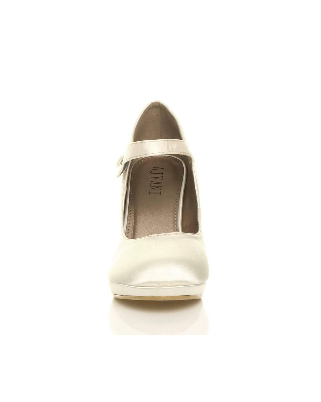 AJVANI Natural High Heel Mary Jane Court Shoes