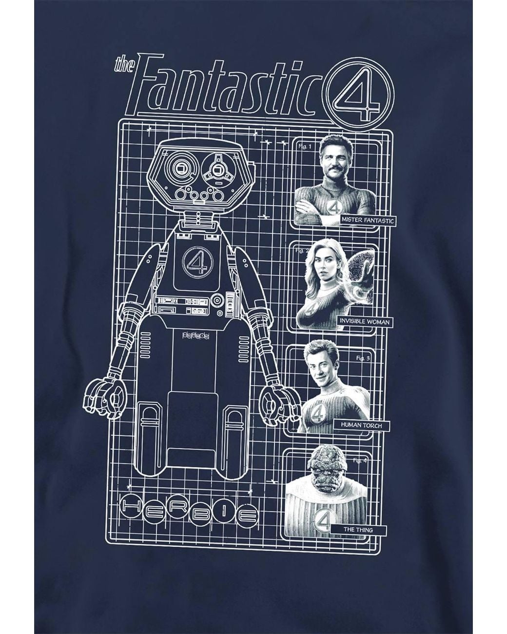 Marvel Fantastic Four First Family & Herbie Blueprint Sweatshirt