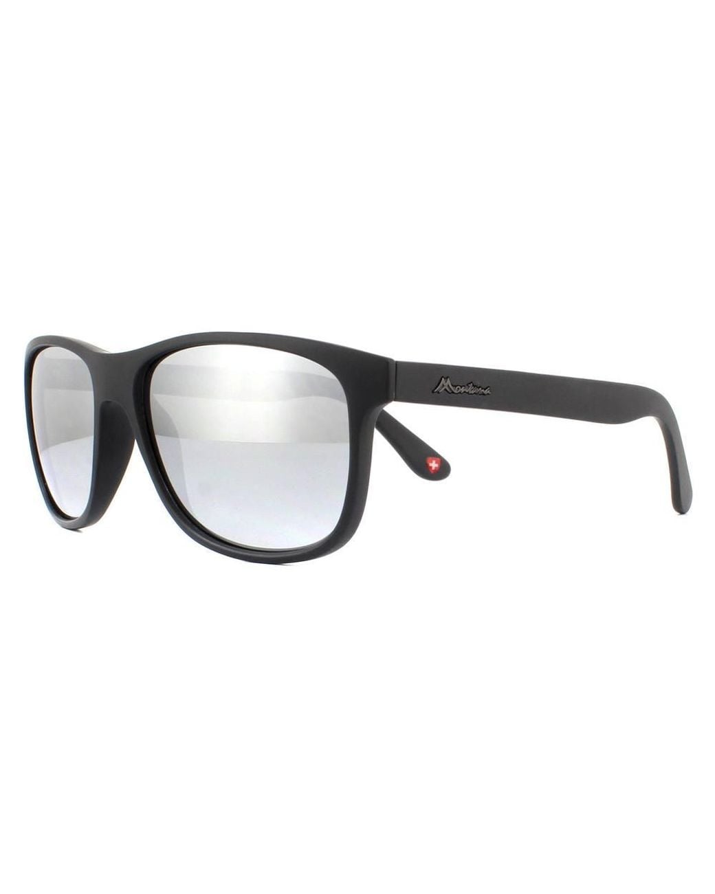 Montana Black Rectangle Mirror Sunglasses