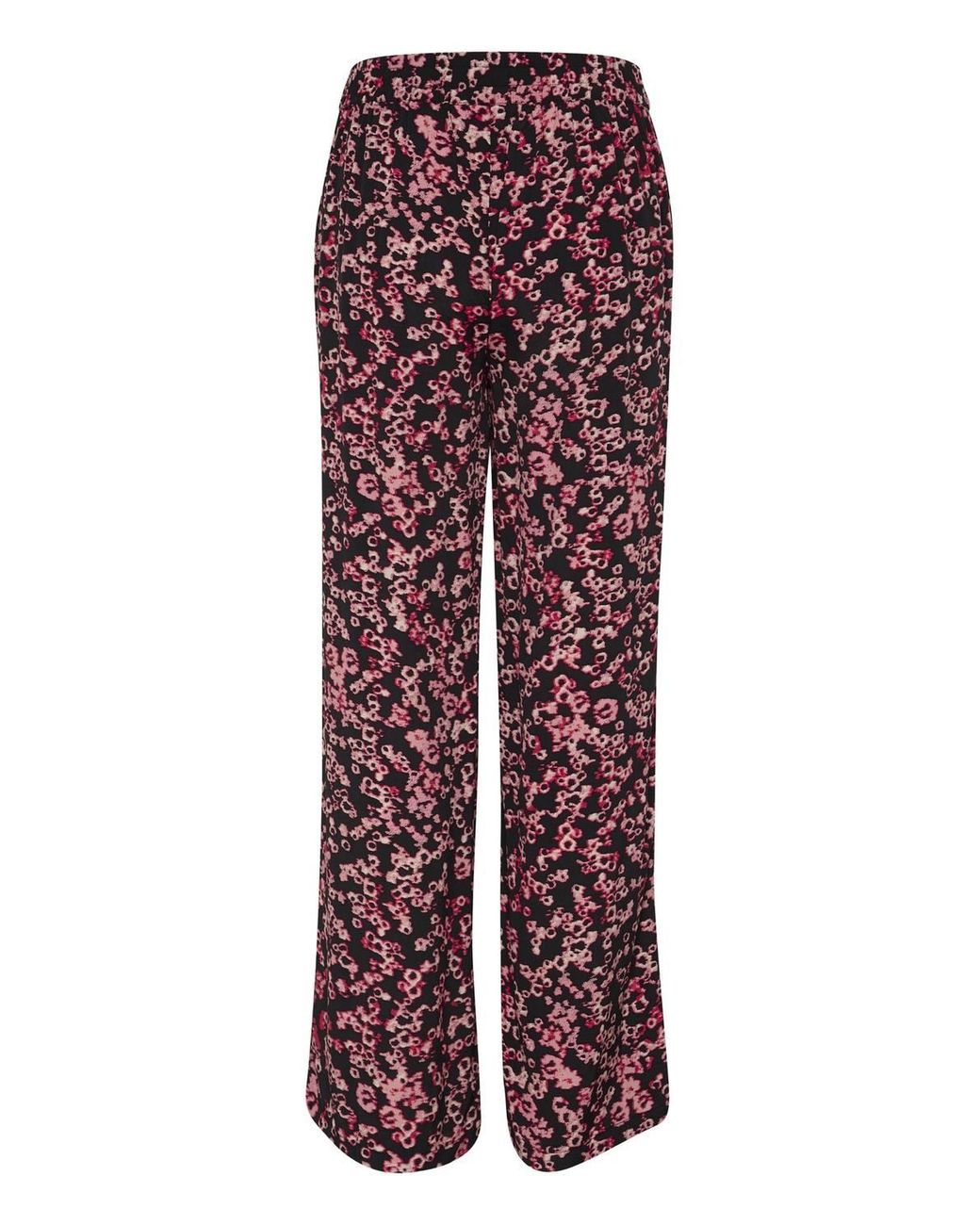 Saint Tropez Red Jeahsz High Waisted Wide Leg Trousers