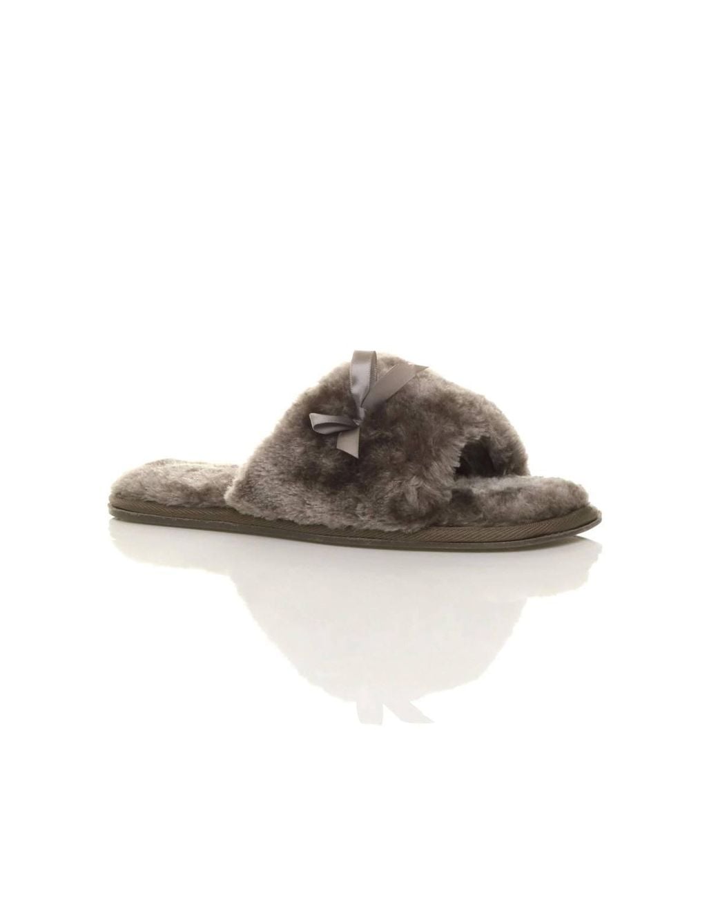 AJVANI Brown Peep Toe Sandals Slippers