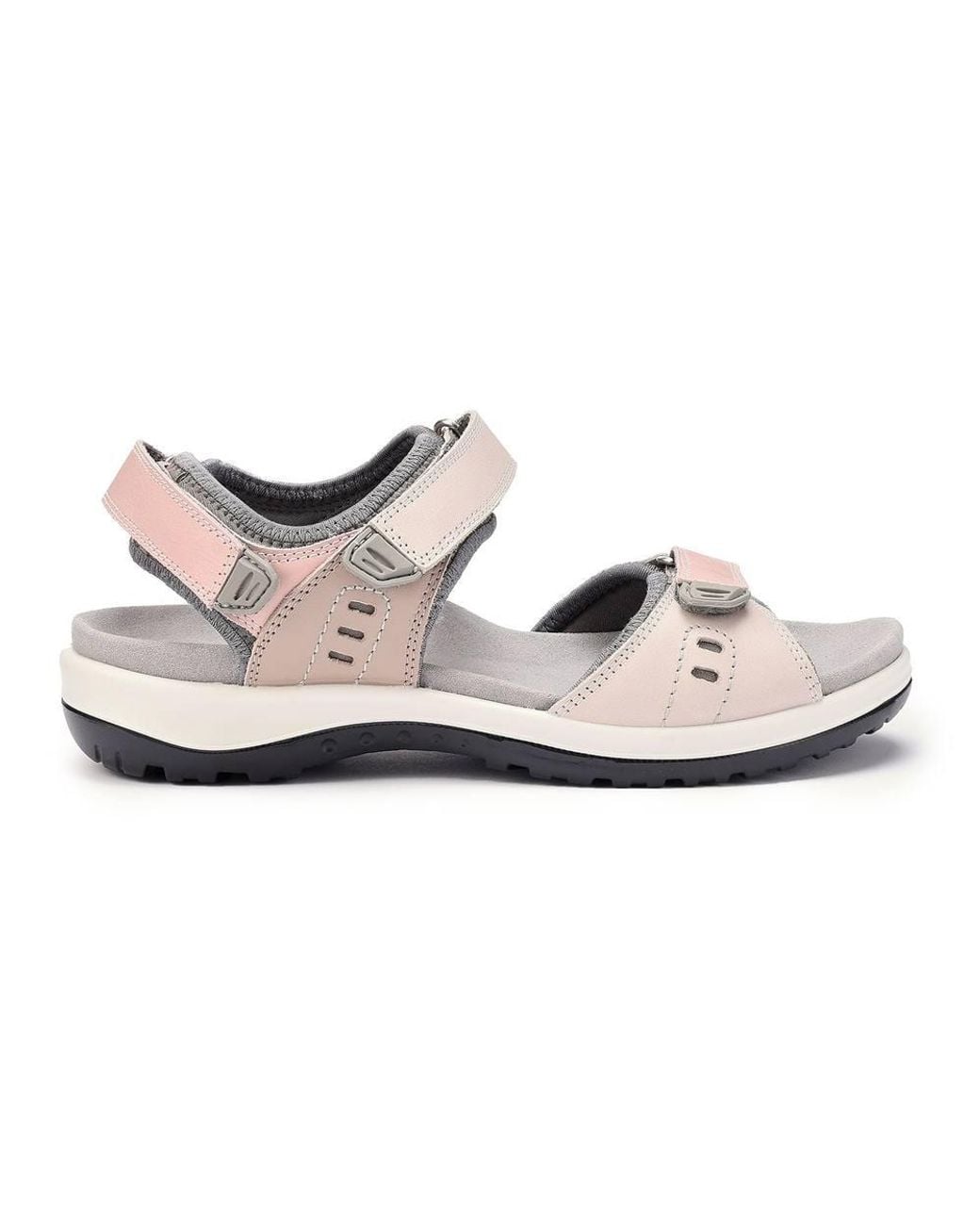 Hotter White Wide 'Walk Ii' Sandals