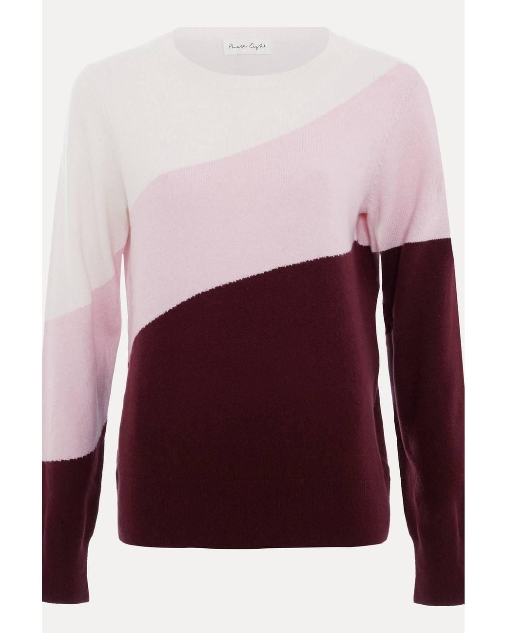 Phase Eight Red Ebonie Asymmetric Colour Block Jumper