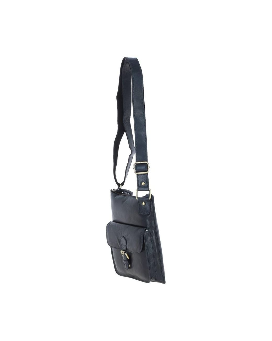 Ashwood Leather Blue Vintage Small Leather Shoulder Bag