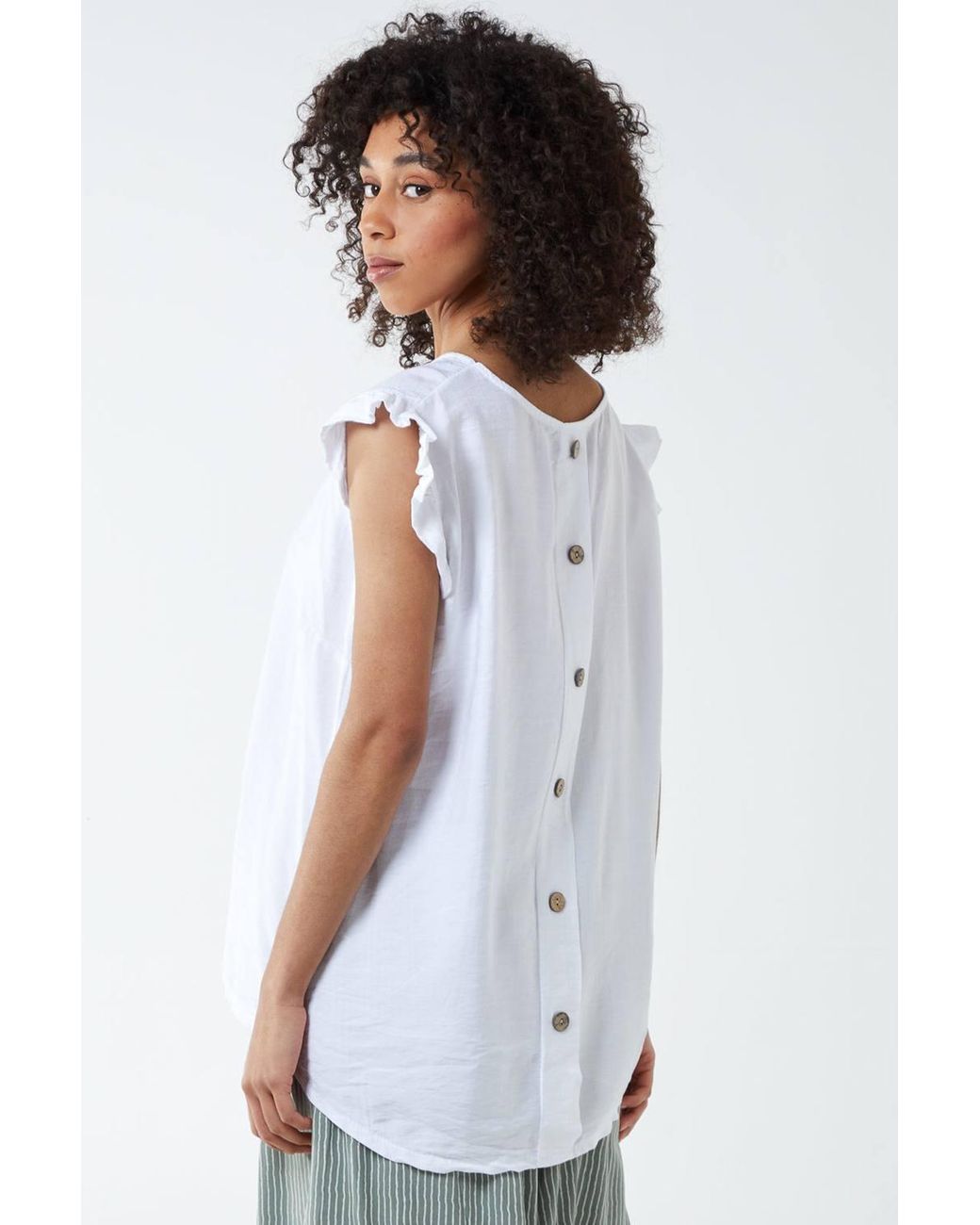 Blue Vanilla Gray Short Sleeve Round Neck Top