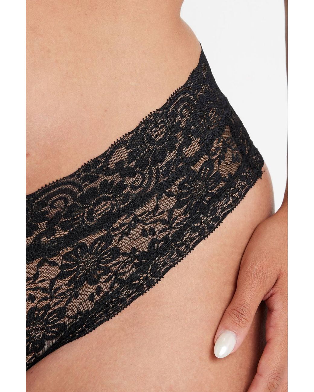 Yours Black 3 Pack Lace Brazilian Briefs