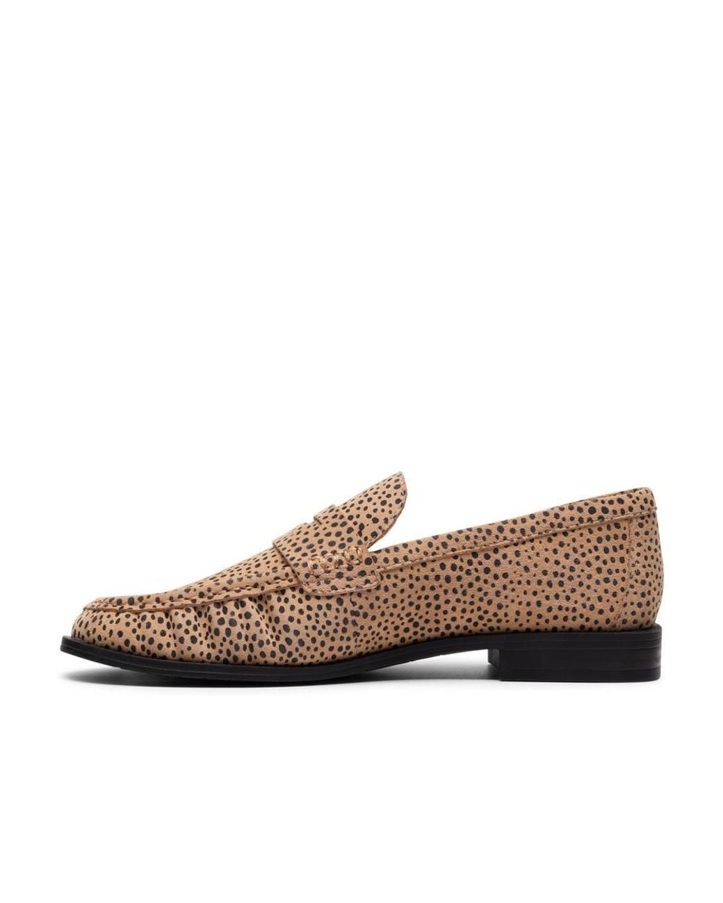 Clarks Brown Alixea Walk Animal Print Loafers, Slip Ons