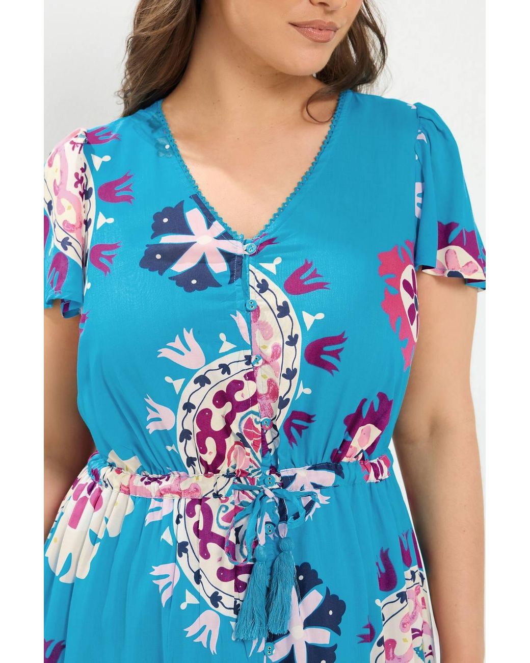 Yours Blue Printed Maxi Dress