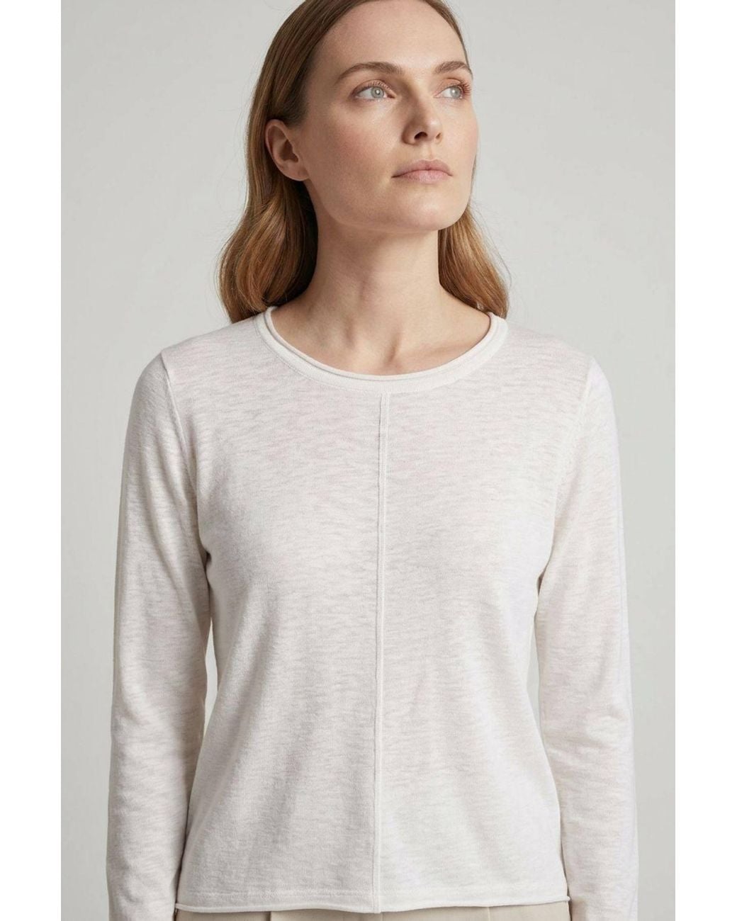 Izabel London Gray Long Sleeve Relaxed Lightweight Knit Top