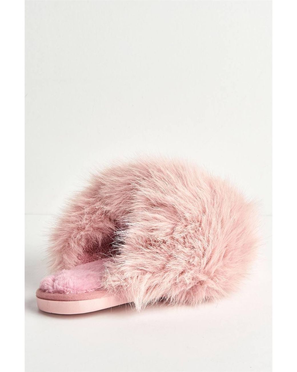 Miss Diva Natural Mimi Fluffy Flat Slippers