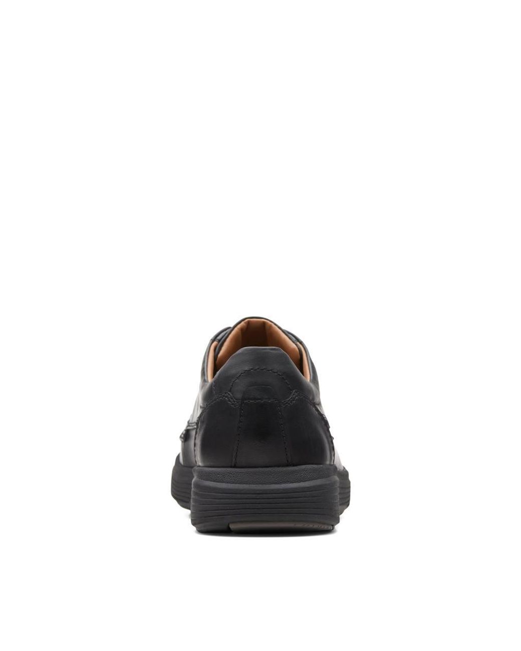 Clarks Black Un Abode Ease Leather Derby Shoes, Lace Up for men