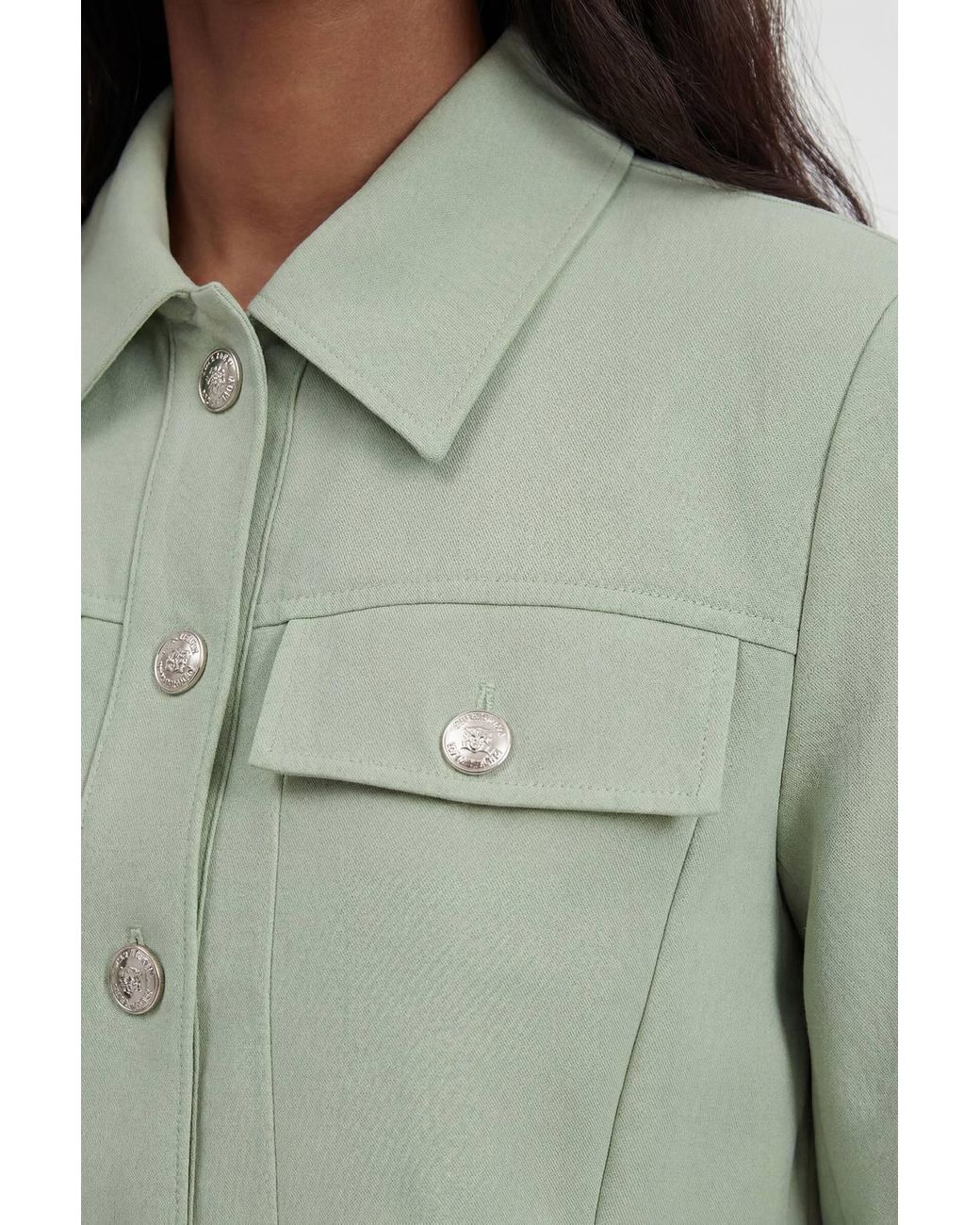 Karen Millen Green Tailored Button Detail Jacket