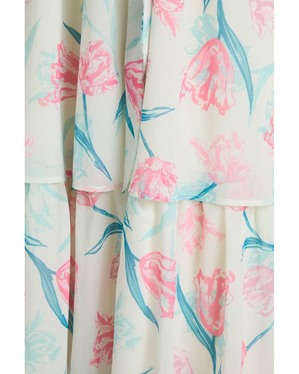Wallis Natural Petite Floral Print Ruffle Maxi Dress