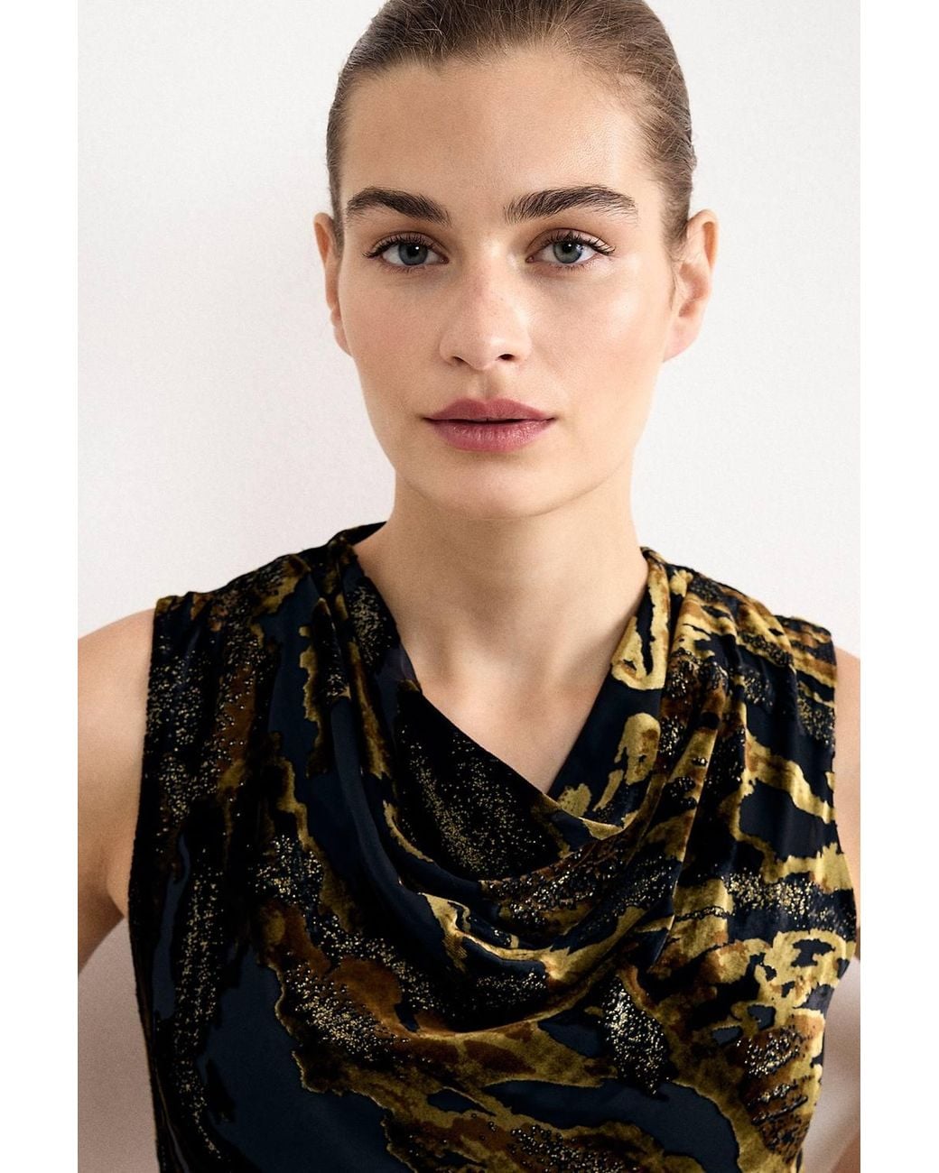 Phase Eight Black Carrie Draped Cowl Neck Maxi Dress