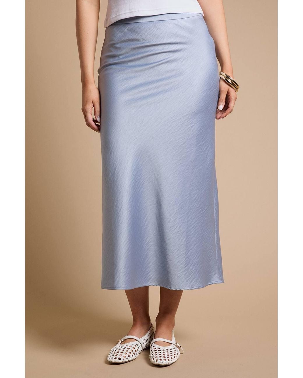 Dorothy Perkins Blue Relaxed Bias Skirt