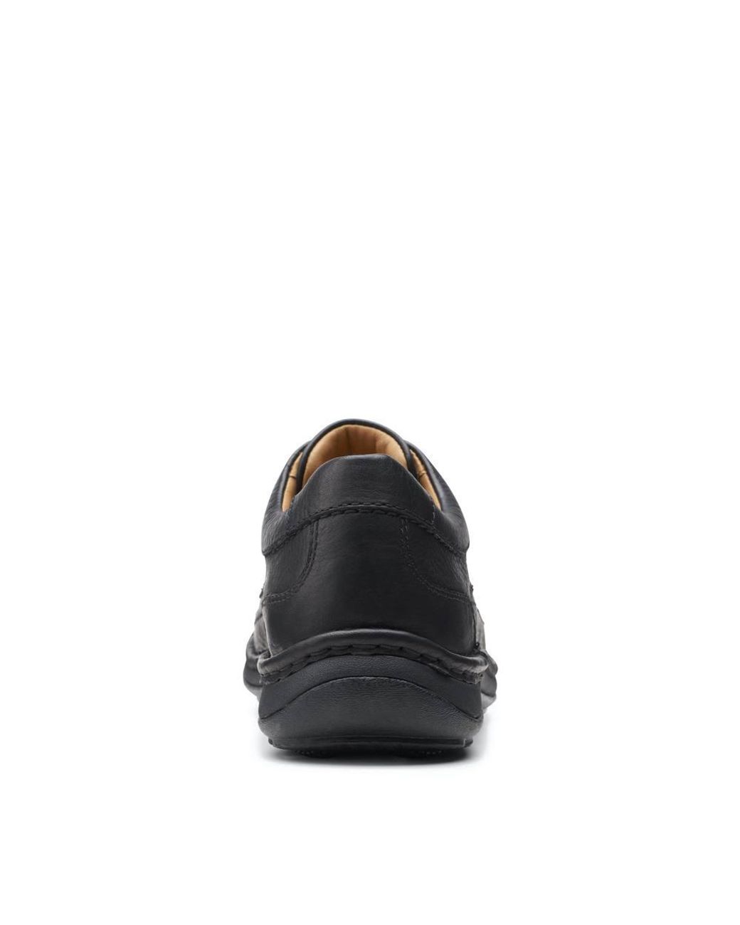 Clarks Black Nature Three Leather Derby Shoes, Lace Up for men