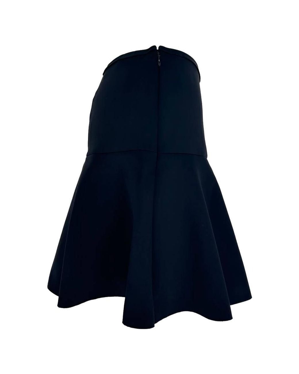 Lanvin Blue Preloved Ruffled Hem Mini Skirt