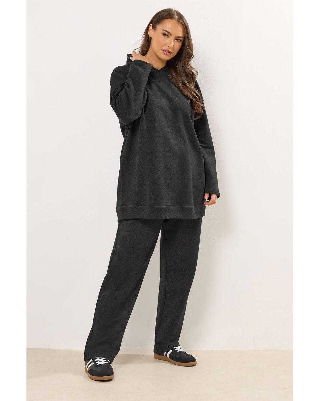 Yours Black Seam Detail Hoodie