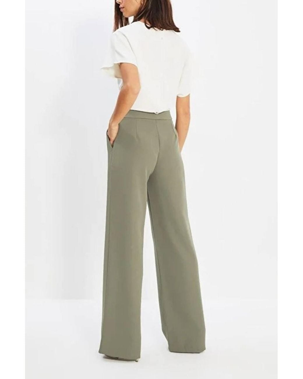 WOVCOR White Tailored Wide Leg Woven Trousers