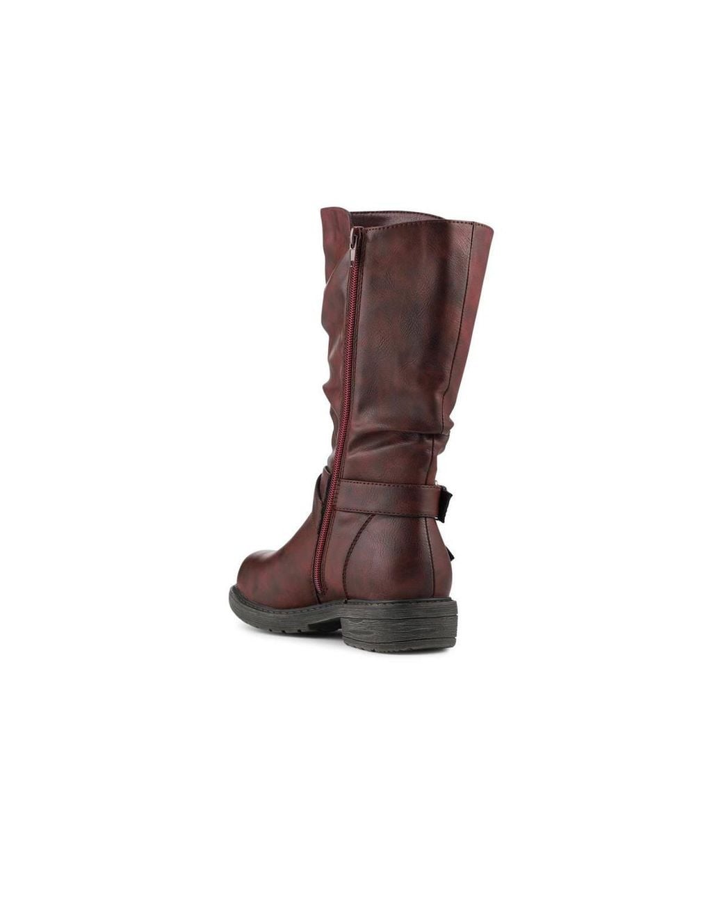Pavers Brown Wide Fit Zip Fasten Slouch Boots