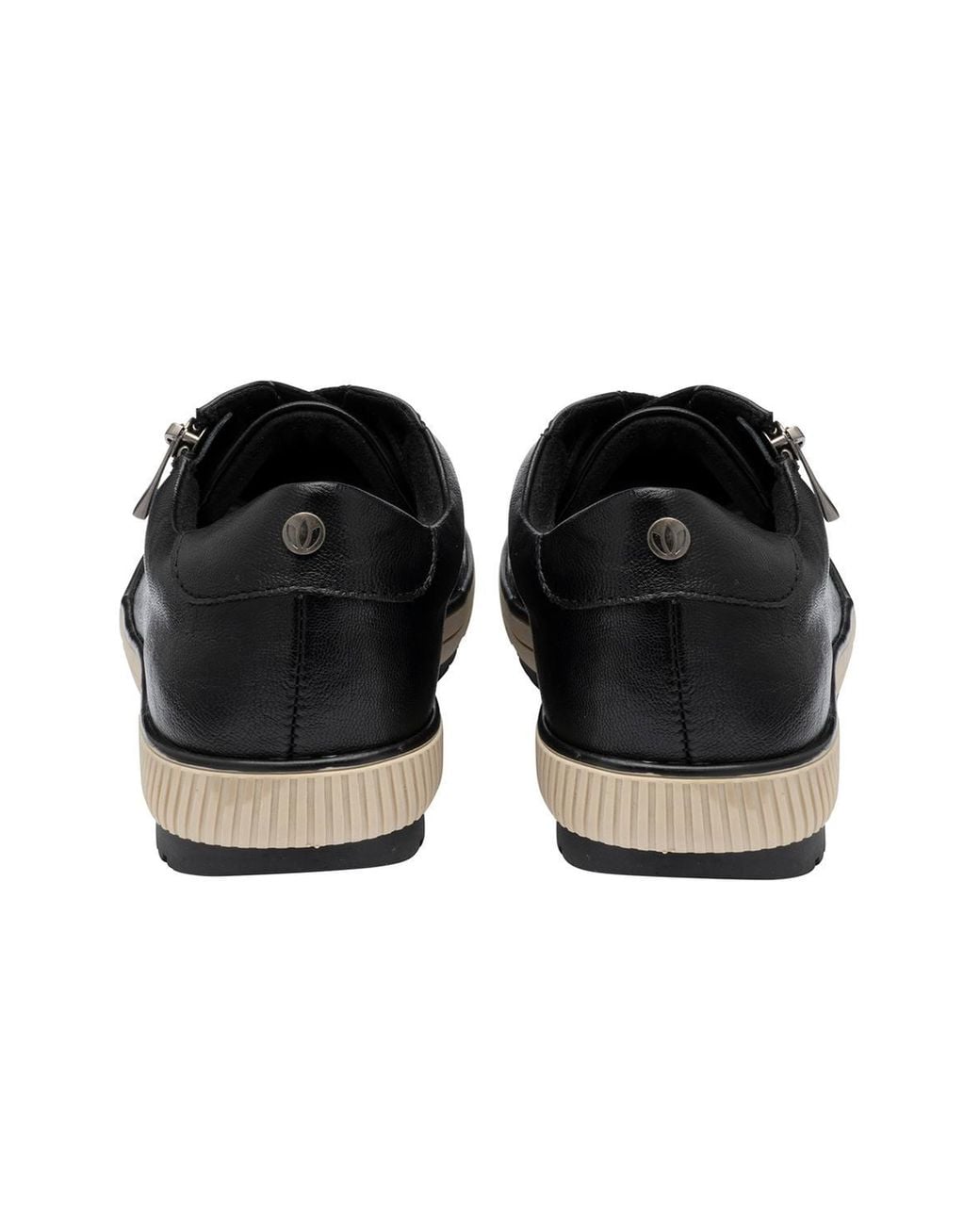 Lotus Black 'Ginny' Zip-Up Trainers