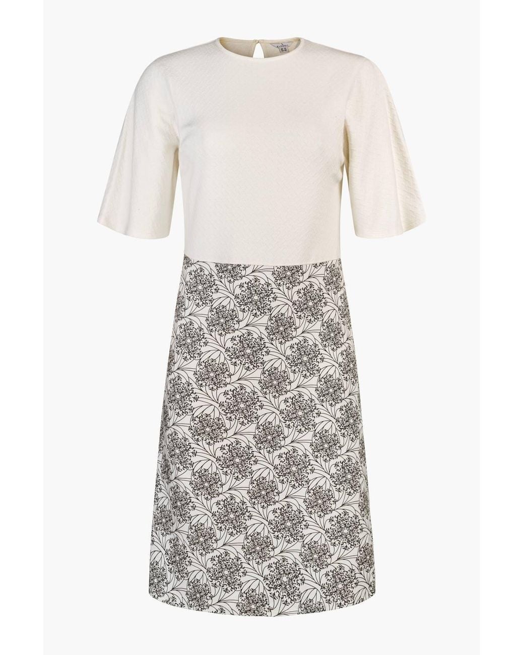 Enorsia White Textured Jersey Mini Dress