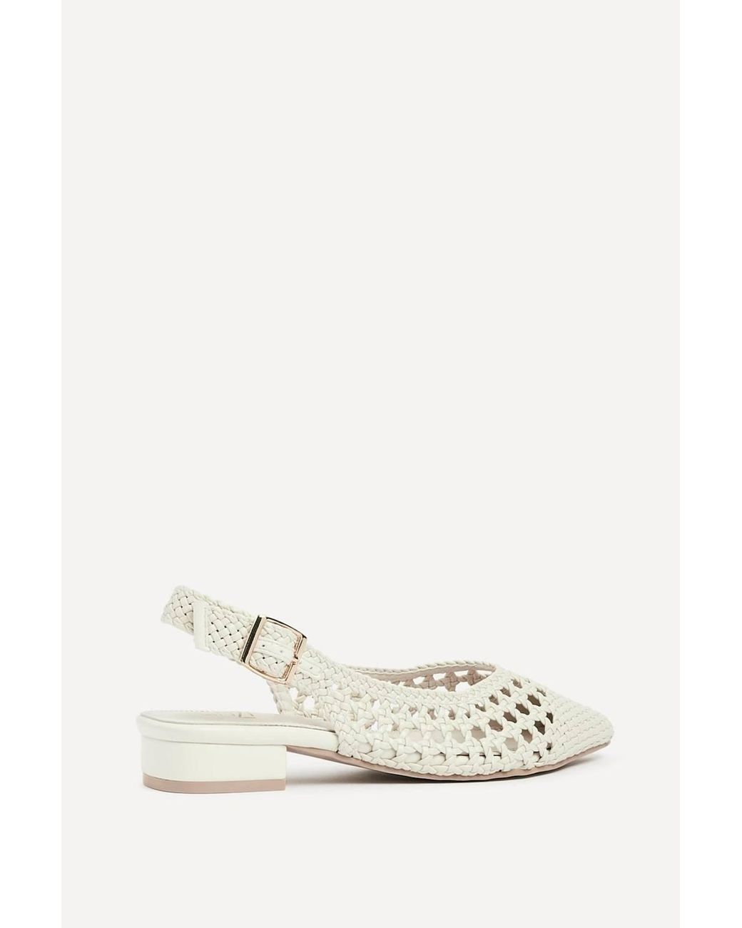Linzi Natural Carolina Faux Leather Ballet Flats